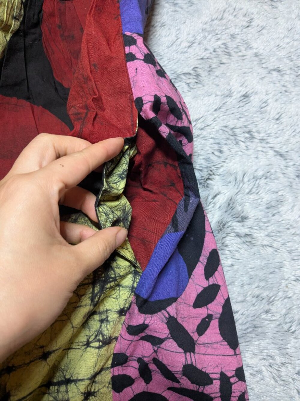 Osei Duro Bata Dress Hocus Pocus Purple Yellow Button Down Small - Picture 13 of 13